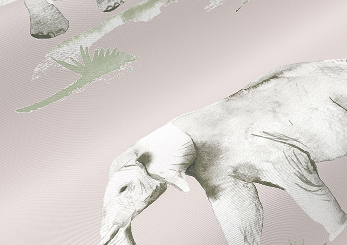 Elephant Herd, Paw Pink - Twist&Fit Roller Blind - Image 4
